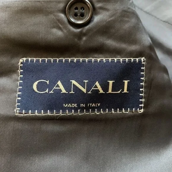Canali Charcoal 2 Button Wool Blazer 42L